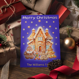 Weihnachts Foto Name Topografie Gold Folien Feiertagskarte