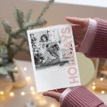 Weihnachts-Foto | Pink Happy Holiday<br><div class="desc">Weihnachts-Foto | Pink Happy Holiday</div>