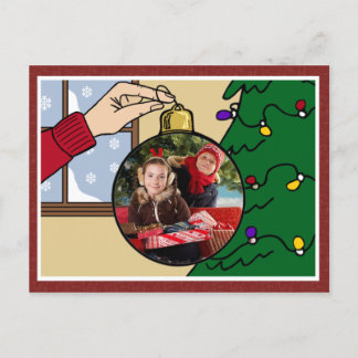 Weihnachts-Foto Postkarte
