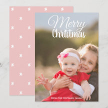 Weihnachts-Foto Rosa Muster zurück