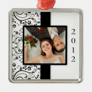 Weihnachts-Foto Silbernes Ornament