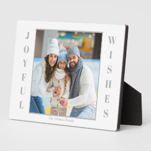 Weihnachts-Foto Silver Tabletop Plaque mit Easel Fotoplatte