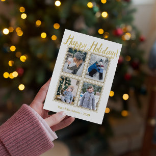Weihnachts-Foto-Stempel-Collage Feiertagskarte