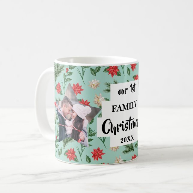 Weihnachts-Foto-Tasse Kaffeetasse (Vorderseite Links)