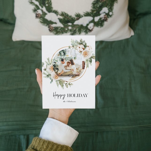 Weihnachts-Foto und Blumenkranz |Happy Holiday (Von Creator hochgeladen)