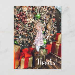Weihnachts-Foto Vielen Dank Post Card Postkarte