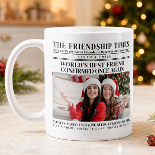 Weihnachts-Foto-Zeitung 'Bester Freund der Welt' Kaffeetasse