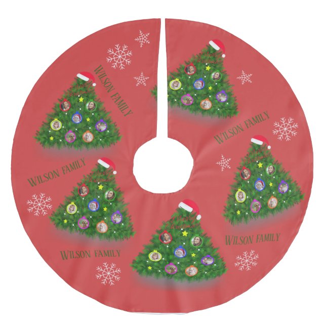 Weihnachts-Foto zu Weihnachtsbaum Polyester Weihnachtsbaumdecke (Vorderseite)