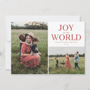 Weihnachts-Fotocollage 'Freude auf der Welt' Feiertagskarte