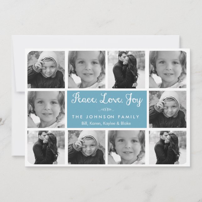 Weihnachts-FotoCollage | Urlaub Feiertagskarte (Vorderseite)