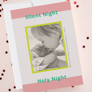 Weihnachts-Fotogruß für neugeborenes Baby Feiertagskarte