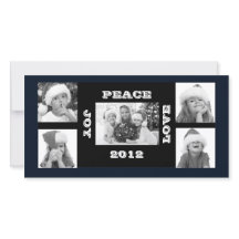 Weihnachts-Fotokarte 5 Fotos Freude Liebe