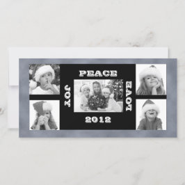 Weihnachts-Fotokarte 5 Fotos Freude Liebe Feiertagskarte