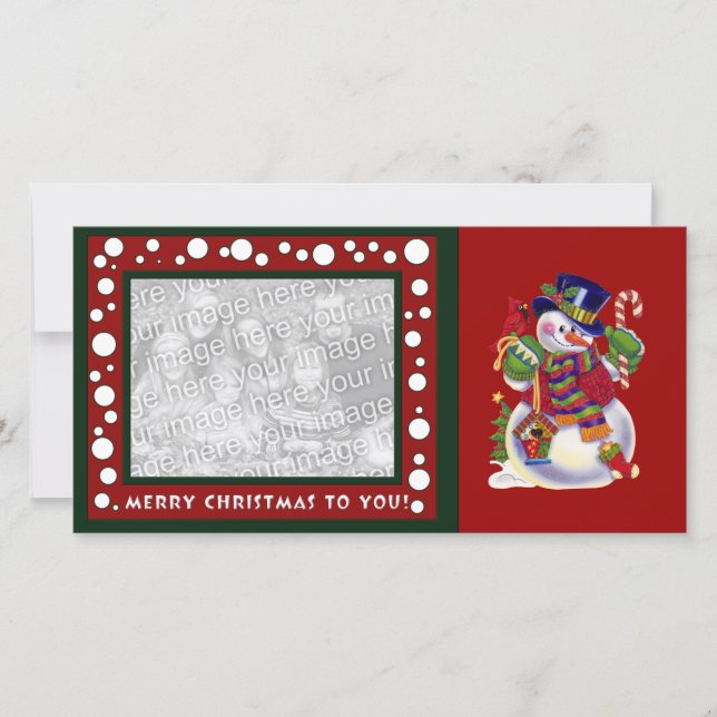 Weihnachts-Fotokarte Feiertagskarte (Vorderseite)