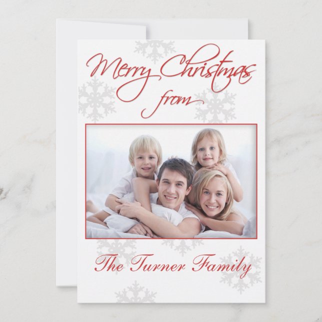 Weihnachts-Fotokarte Feiertagskarte (Vorderseite)