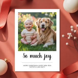 Weihnachts-Fotokarte für Familien mit Hund 'So Muc Feiertagskarte