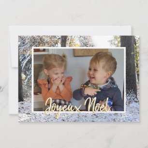 Weihnachts-Fotokarte Joyeux Noël