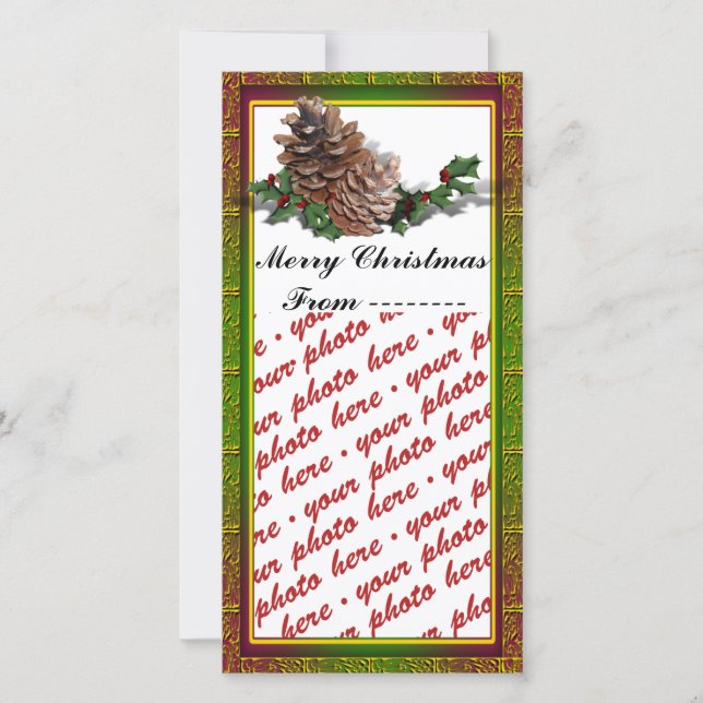 Weihnachts-Fotokarte oder Foto-Geschenk-Tag Feiertagskarte (Vorderseite)