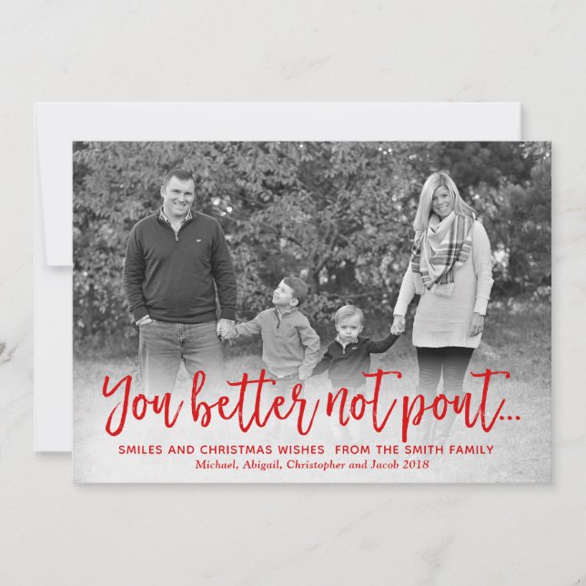 Weihnachts-Fotokarte, Weihnachtskarte, Funny Feiertagskarte (Vorderseite)