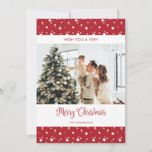 Weihnachts-Fotokarten für neue Adressen Feiertagskarte