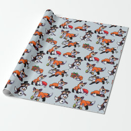 Weihnachts-Fox-Wrapping-Papier Geschenkpapier