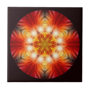Weihnachts-Fraktal Design ~ Kaleidoskop ~ * ~ Fliese