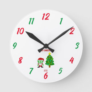 Weihnachts-FrankenKäse Acrylmauer-Uhr Runde Wanduhr
