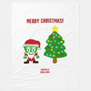 Weihnachts-FrankenKäse Grosses Fleece Blanket