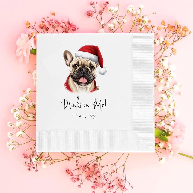 Weihnachts Französisch Bulldog Personalisierte Dri Serviette (Von Creator hochgeladen)