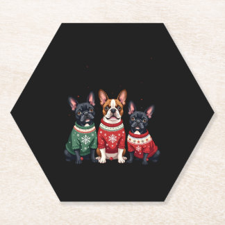 Weihnachts Französisch Bulldogs Xmas Frenchie Dog  Untersetzer