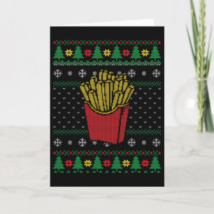 Weihnachts Französisch Fries Ugly Sweater Karte