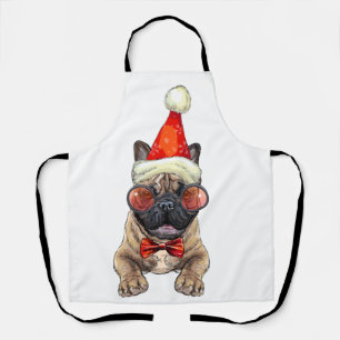 Weihnachts-Französischer Bulldog Grosser Weihnacht Schürze