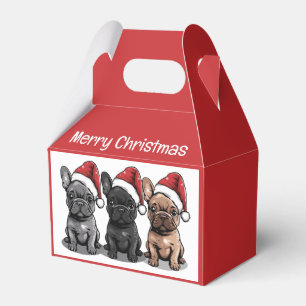 Weihnachts Französischer Bulldog Santa Dog Geschenkschachtel