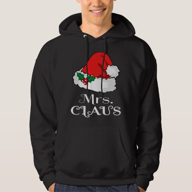Weihnachts Frau Claus Matching Pajama Weihnachtsma Hoodie (Vorderseite)