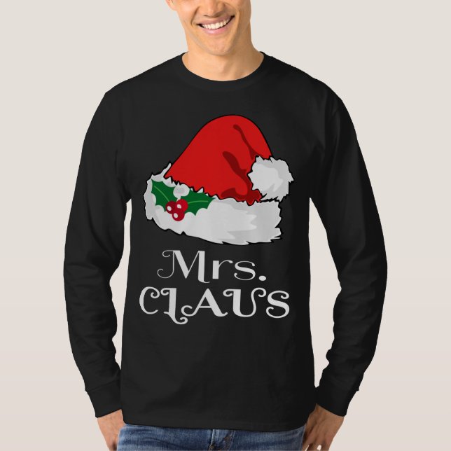 Weihnachts Frau Claus Matching Pajama Weihnachtsma T-Shirt (Vorderseite)