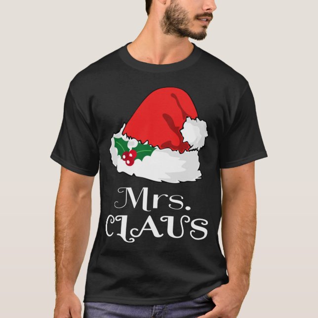 Weihnachts Frau Claus Matching Pajama Weihnachtsma T-Shirt (Vorderseite)