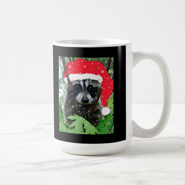 Weihnachts"freche" Raccoon-Tasse Tasse (Rechts)