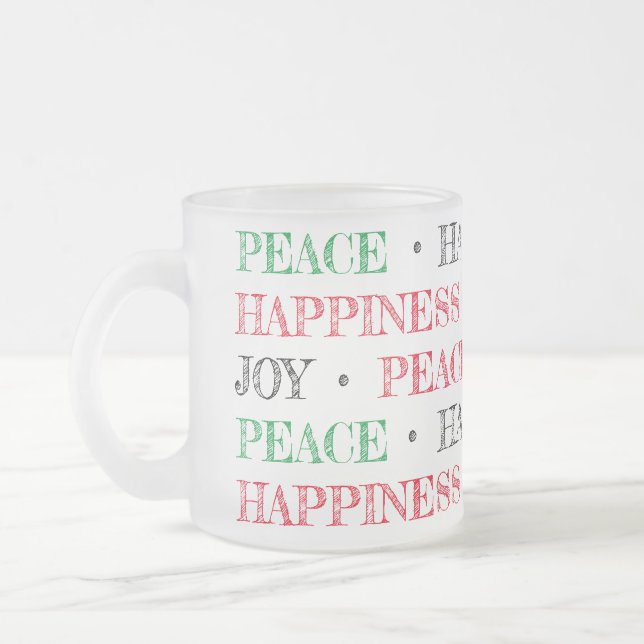 Weihnachts-Freude für Frieden Mattglastasse (Links)