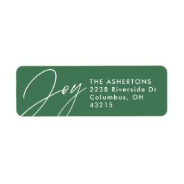 Weihnachts-Freude-Grün-Feiertag Rücksendeadresse