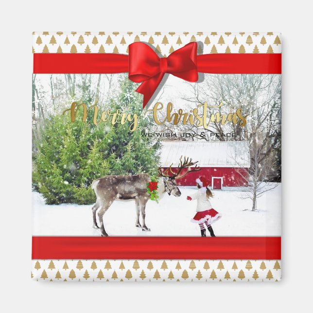 Weihnachts-Freude und Foto Magnet (Vorne)