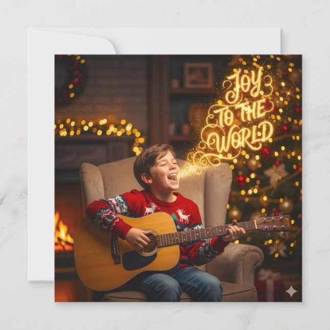 WEIHNACHTS-FREUDEN-THEMEN-SINGENDE KINDER KARTE (Vorderseite)