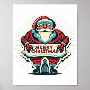 Weihnachts frohe Botschaft verbreitet Weihnachtsfr Poster