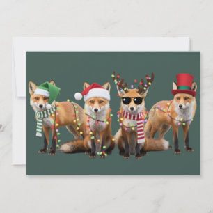 Weihnachts-Fuchs-Liebhaber Familie Tier Weihnachte Feiertagskarte