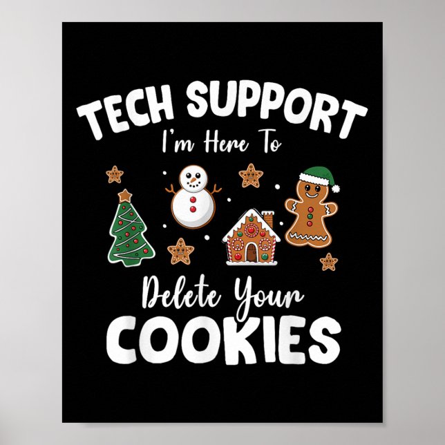 Weihnachts Funny Cookies Pajamas Xmas für Männer F Poster (Vorne)