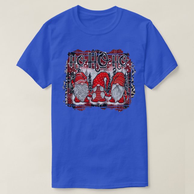 Weihnachts Funny Gnomes HO HO HO Schnee und Weihna T-Shirt (Design vorne)