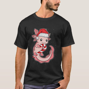Weihnachts Funny lächeln Axolotl Candy Cane Sweet  T-Shirt