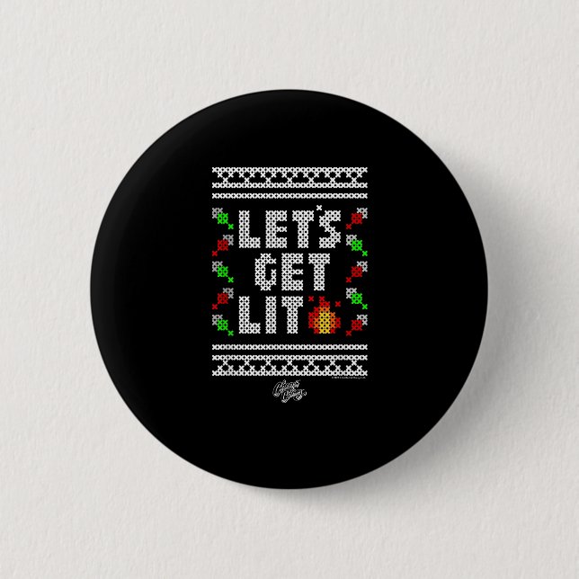 Weihnachts-Funny - Lasst uns mal sehen Button (Vorderseite)
