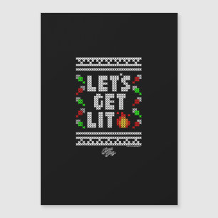 Weihnachts-Funny - Lasst uns mal sehen Magnetkarte