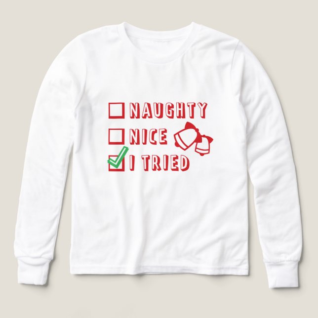 Weihnachts Funny Naughty oder Nice oder Trial List (Design Vorderseite)