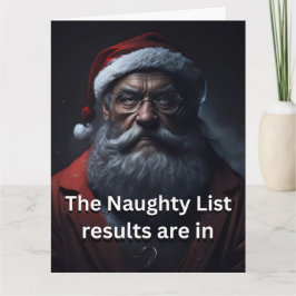 Weihnachts Funny Novelty NAUGHTY LIST ERGEBNISSE I Karte